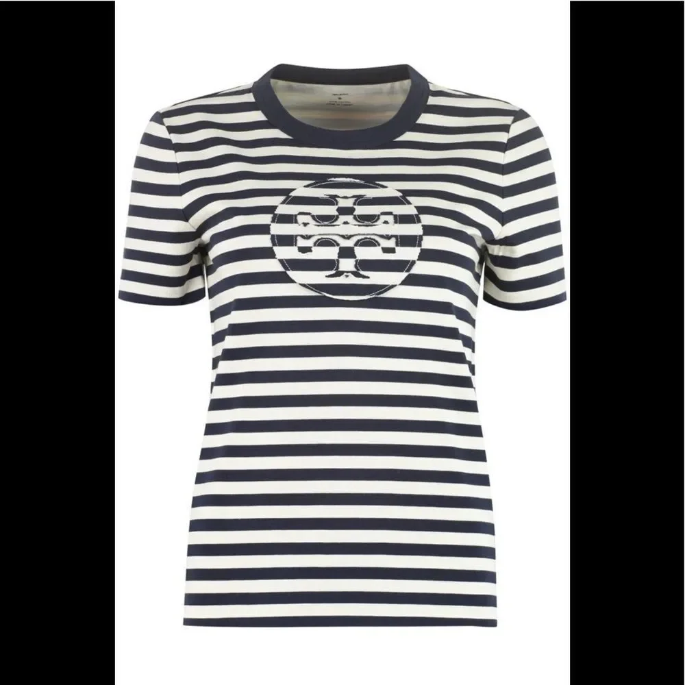 🎈SALE 🎈 Tory Burch Cotton t-shirt with Logo - Picture 4 of 12